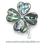 Brosa pandantiv abalone - trifoi