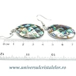 Cercei scoica paua (abalone) ovali