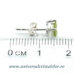 Cercei peridot fatetat rotund