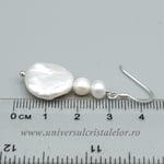 Cercei perle albe argint m2