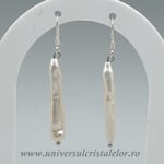Cercei perle albe argint m3