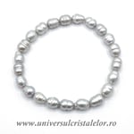 Bratara perle culoare gri m2