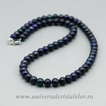 Colier perle naturale negre 7,5 mm
