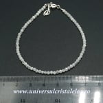 Bratara piatra lunii alba rotund fatetat - 2,6mm