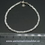Bratara piatra lunii alba rotund fatetat - 3mm