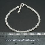 Bratara piatra lunii alba rotund fatetat - 3,4mm