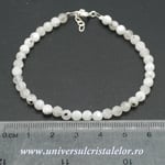 Bratara piatra lunii rotund fatetat - 4,5 mm