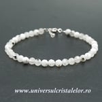 Bratara piatra lunii rotund fatetat - 4,5 mm