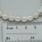 Bratara piatra lunii alba rotund - 6 mm