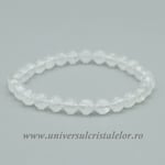 Bratara piatra lunii alba rotund - 6 mm