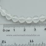 Bratara piatra lunii alba rotund - 6 mm