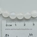 Bratara piatra lunii alba rotund - 8 mm