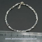 Bratara piatra lunii cu turmalina neagra cub fatetat -3 mm