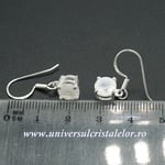 Cercei piatra lunii fatetat rotund