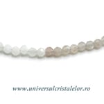 Colier piatra lunii multicolora rotund fatetat - 3 mm