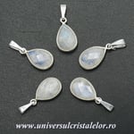 Pandantiv piatra lunii lacrima fatetat - 9/13mm