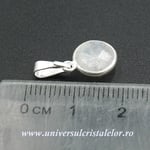 Pandantiv piatra lunii rotund fatetat - 9mm