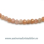 Colier piatra soarelui rotund fatetat - 4,2mm