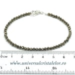 Bratara pirita rotund fatetat - 3,2 mm