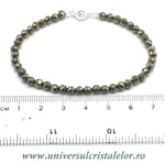 Bratara pirita rotund fatetat - 3,2 mm