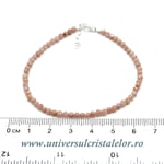 Bratara rodocrozit rotund fatetat - 2,9 mm