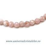 Bratara rodocrozit rotund fatetat - 3 mm