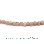 Colier rodocrozit rotund fatetat - 2,9 mm