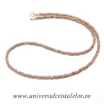 Colier rodocrozit rotund fatetat - 2,9 mm