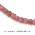 Colier rodocrozit cub fatetat - 2,5 mm