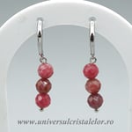 Cercei rodonit rotund fatetat 6,4 mm