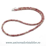 Colier rodonit rotund fatetat - 3,5 mm