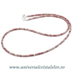 Colier rodonit rotund fatetat - 3,3 mm