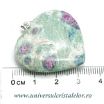 Pandantiv rubin in fucsit inima