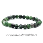 Bratara rubin in zoisit rotund 6 m