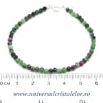 Bratara rubin in zoisit rotund fatetat - 3,3mm