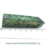 Rubin in zoisit varf cu baza 7 chakre