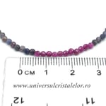 Bratara mixt rubin safir rotund fatetat - 2.4 mm