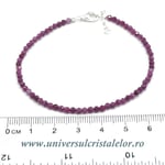 Bratara rubin rotund fatetat - 2,7mm