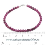 Bratara rubin rotund fatetat - 4mm
