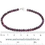 Bratara rubin rotund fatetat - 3,8mm