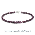 Bratara rubin rotund fatetat - 3,8mm