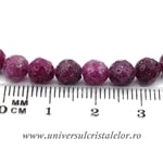 Bratara rubin rotund fatetat - 6 mm