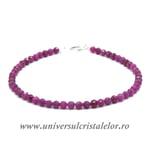 Bratara rubin rotund fatetat - 3.4mm