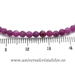 Bratara rubin rotund fatetat - 3.4mm