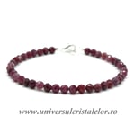 Bratara rubin rotund fatetat - 4.4mm