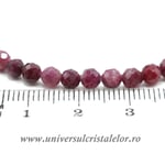 Bratara rubin rotund fatetat - 4.4mm