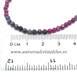 Colier mixt rubin safir rotund fatetat - 3.5 mm