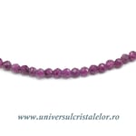 Colier rubin rotund fatetat - 2,7mm