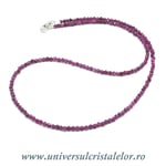 Colier rubin rotund fatetat - 2,7mm