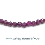 Colier rubin rotund fatetat - 4mm